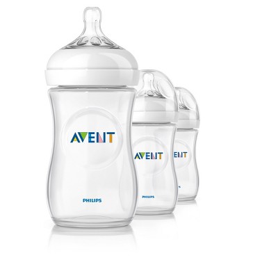 Philips Avent BPA Free Natural 9 Ounce Polypropylene Bottles, 3-Pack