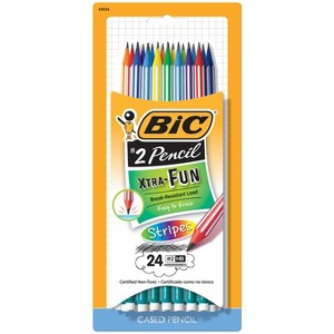 BIC Xtra Fun Stripes Cased Pencils