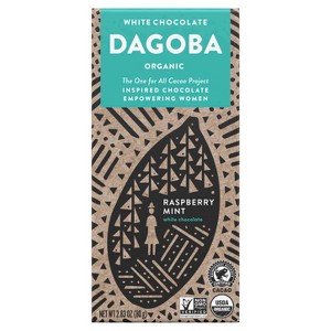 Dagoba White Raspberry Mint Choc.