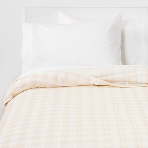 Threshold Cream Gingham Quilt