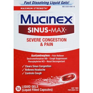 Mucinex Sinus-Max Liquid Gel 16 Ct