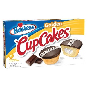 Hostess Golden Vanilla Cupcakes